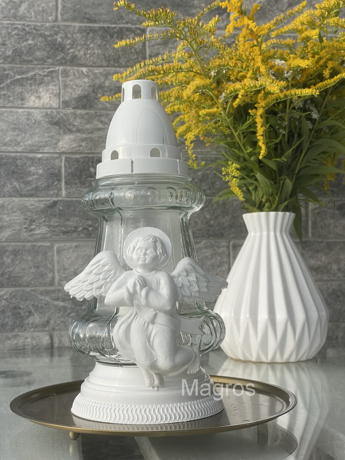 Свеча-лампада стеклянная K-3 Ангел