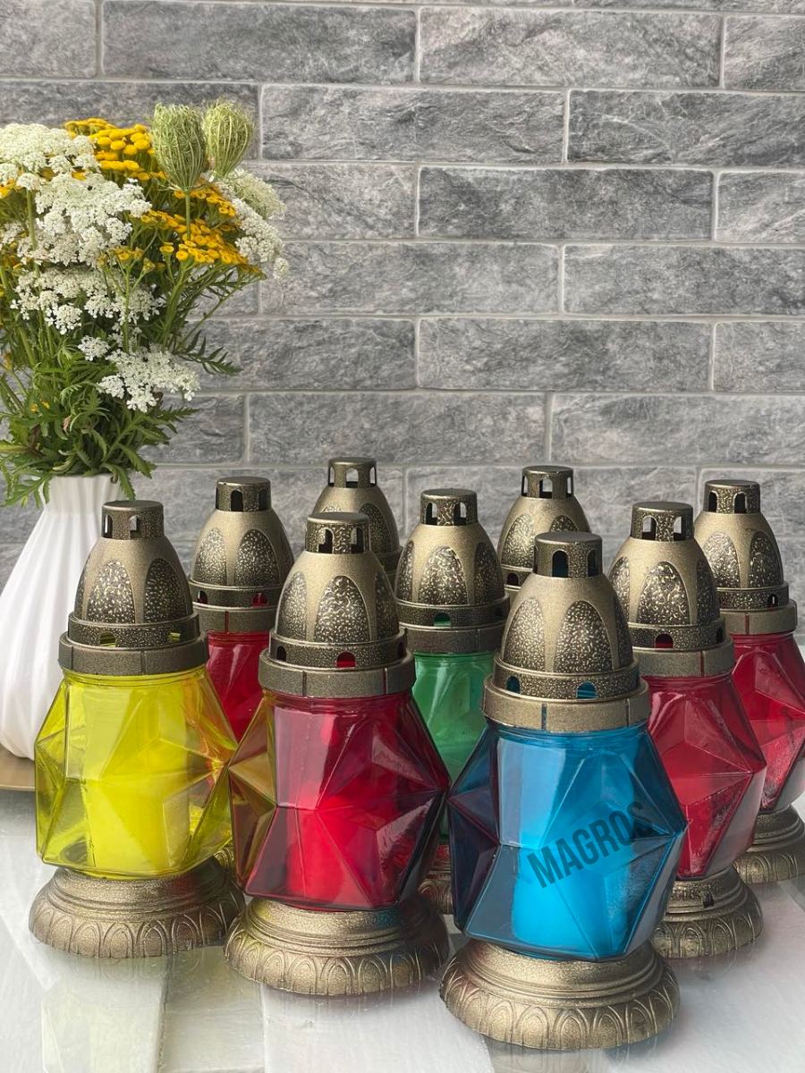 Свеча-лампада стеклянная K-9