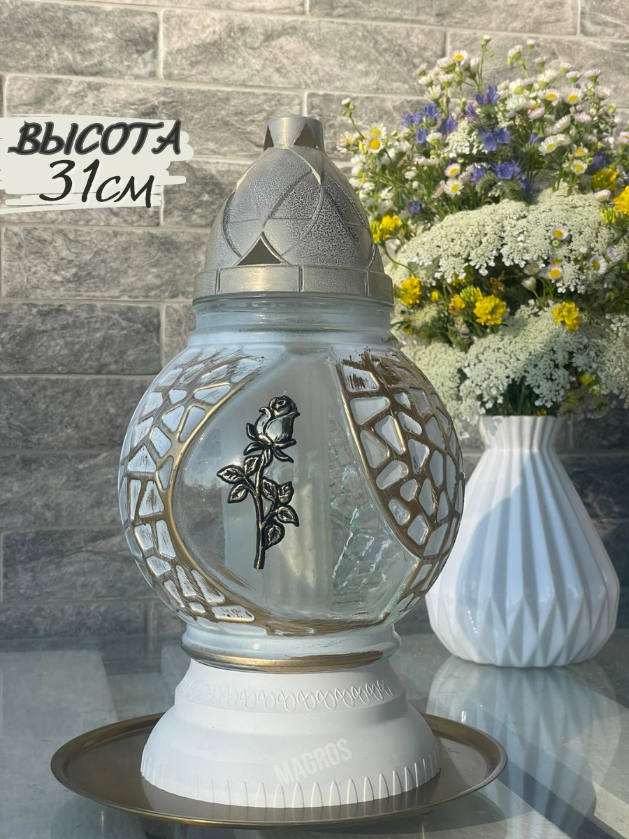 Свеча-лампада стеклянная Luna