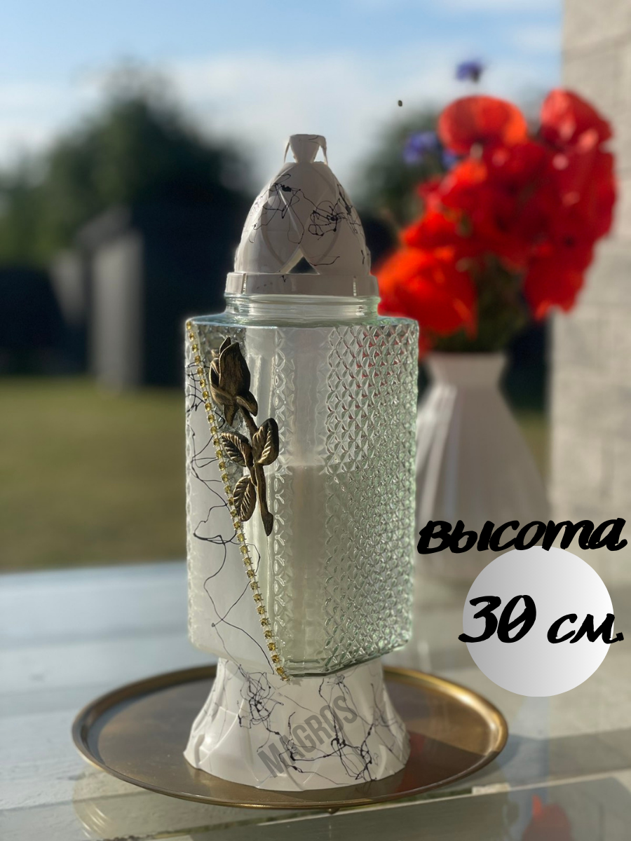 Свеча-лампада стеклянная Z-364