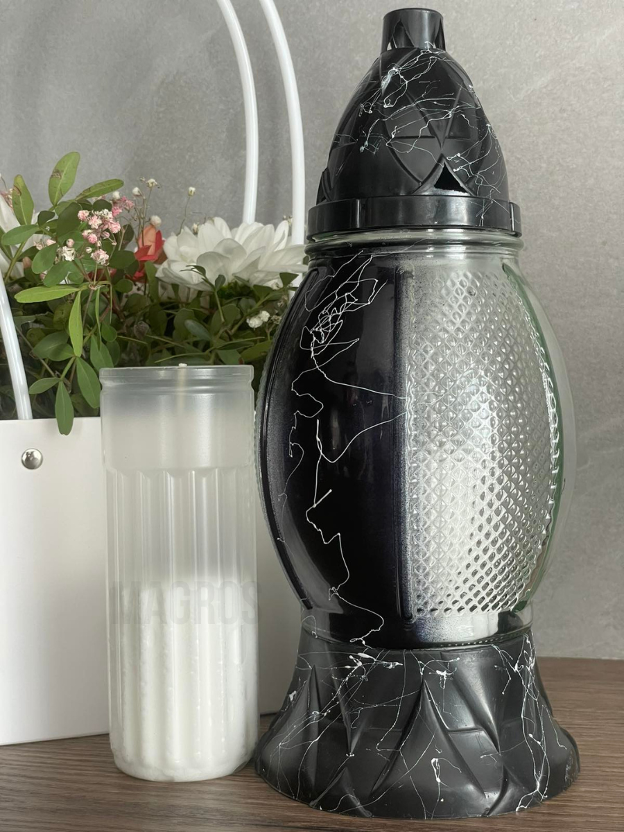 Свеча-лампада стеклянная Z-456