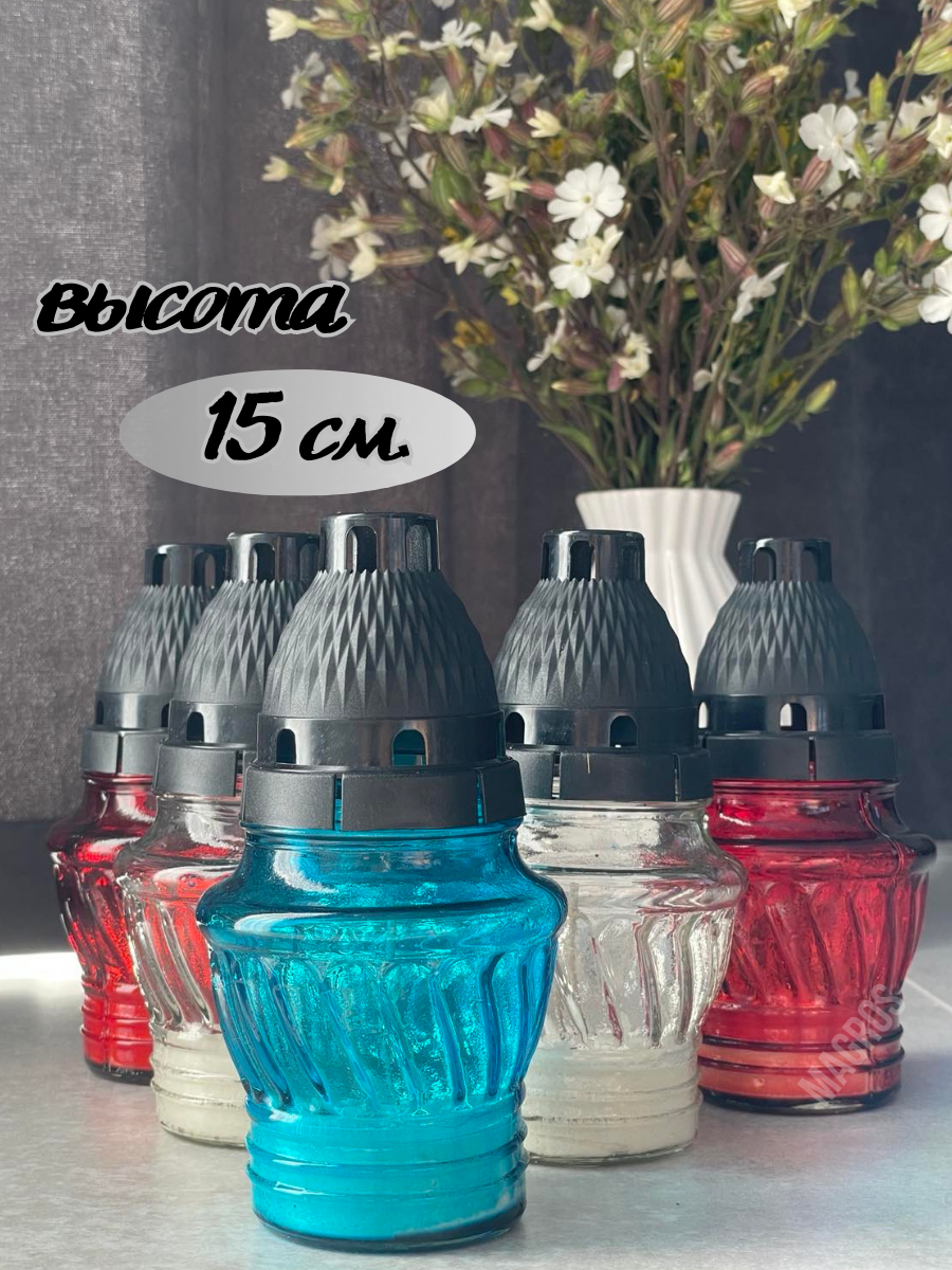 Свеча-лампада стеклянная C-1