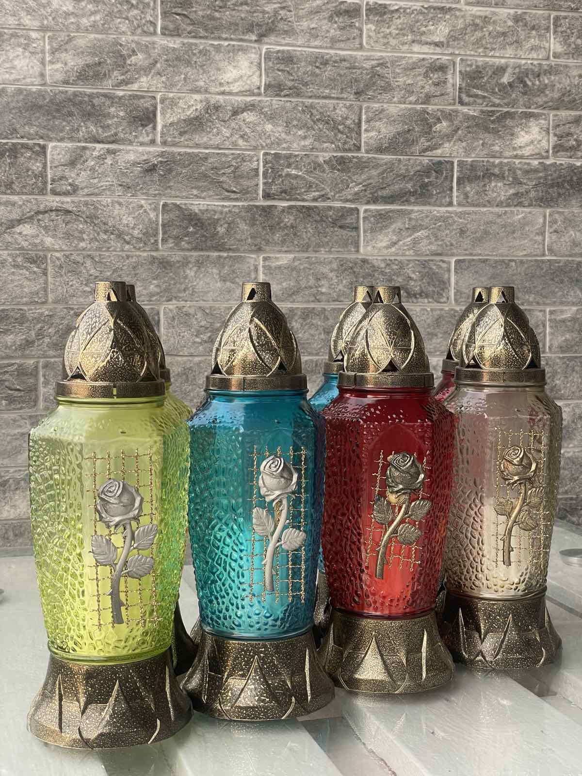 Свеча-лампада стеклянная C-26