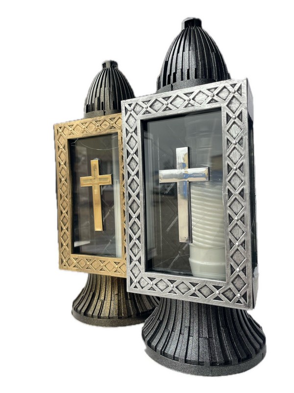 Лампада стеклянная ритуальная со сменным вкладышем Kapliczka Średnia