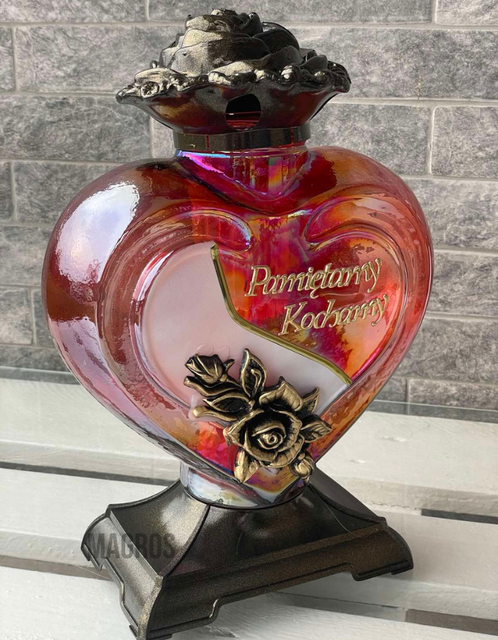 Лампада стеклянная Serdce arnament