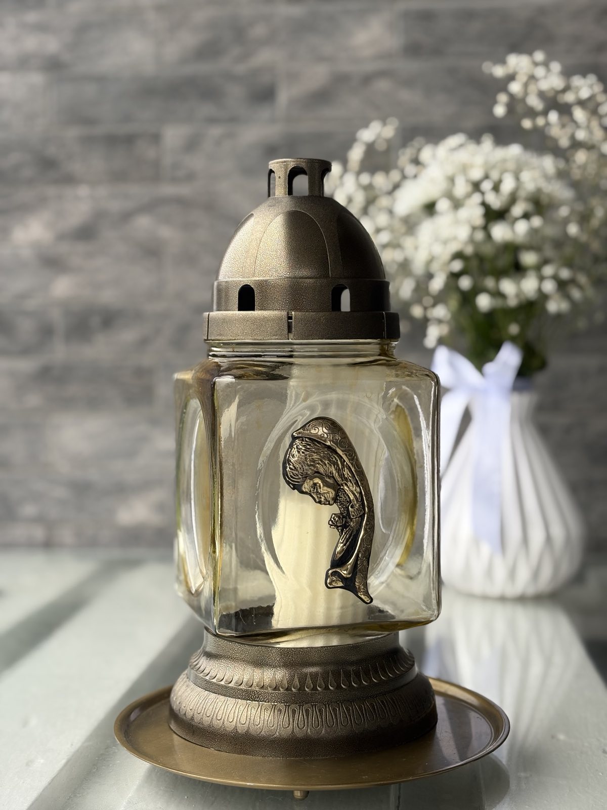 Свеча-лампада стеклянная W-22 Maria