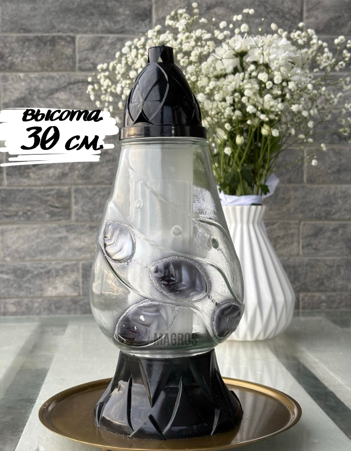 Свеча-лампада стеклянная Z-28