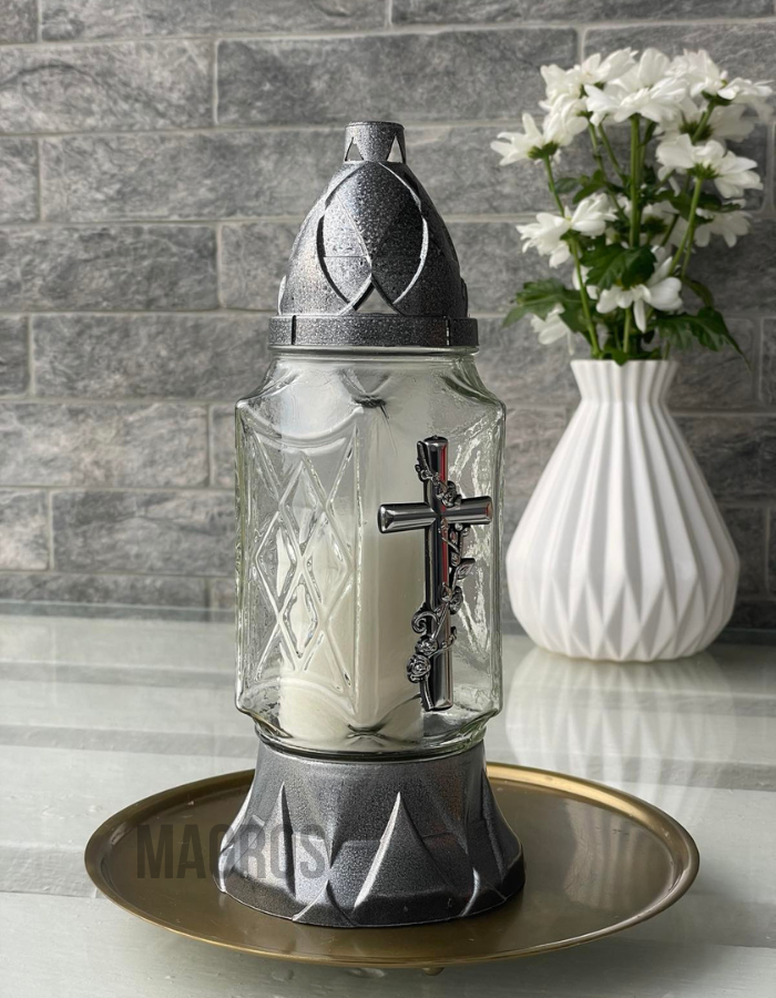 лампада стеклянная   LS-7 белая